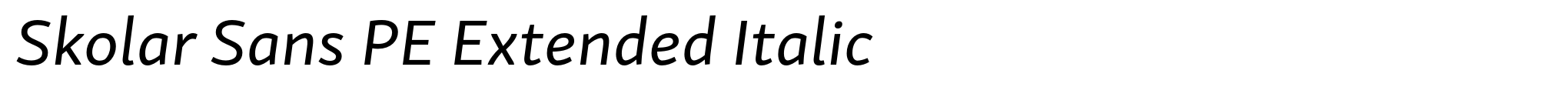 Skolar Sans PE Extended Italic image